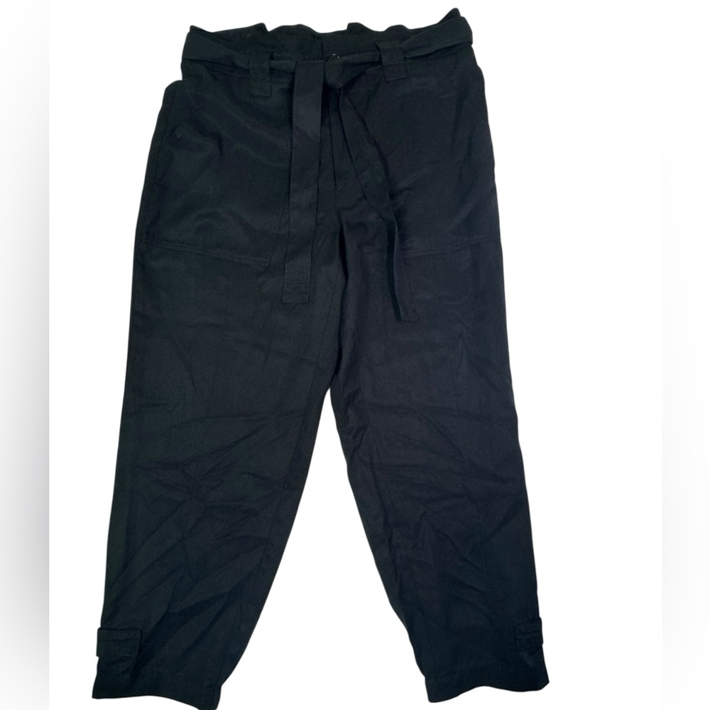 Banana Republic Black Tie-Waist Tapered Pants – Size 12‎